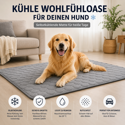 Selbstkühlende Kühlmatte für Hunde & Katzen | Kühlender Liegeplatz für heiße Sommertage
