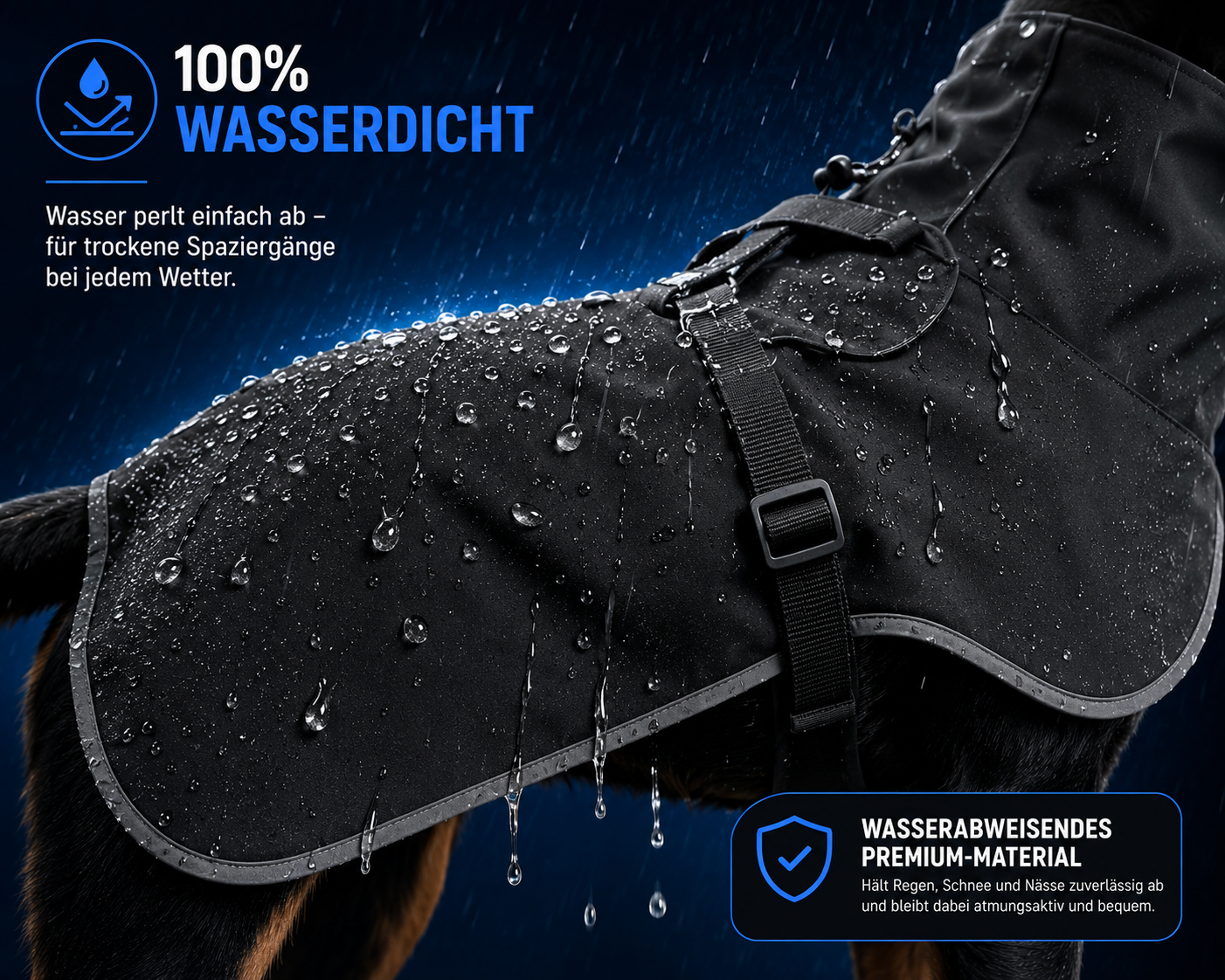 Wasserdichter Hunderegenmantel – Trocken durch Regen, Wind & Matsch
