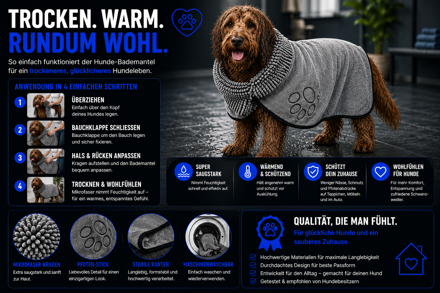 Das Hunde-Handtuch für saubere Böden und glückliche Vierbeiner