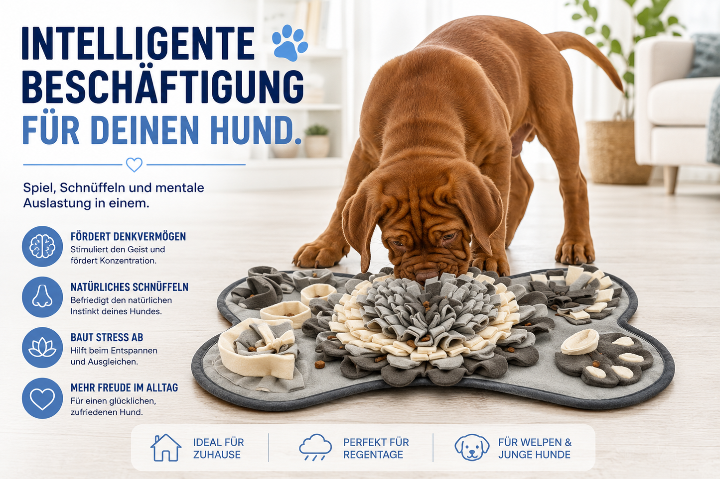 Intelligente Schnüffelmatte – Beschäftigung, die glücklich macht