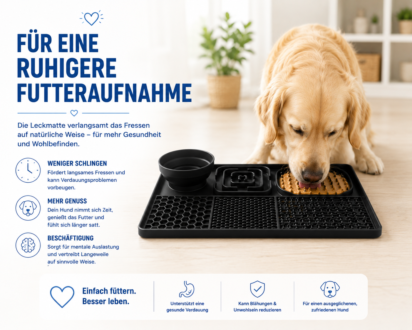 Intelligente Leckmatte – Weniger Stress, mehr Beschäftigung