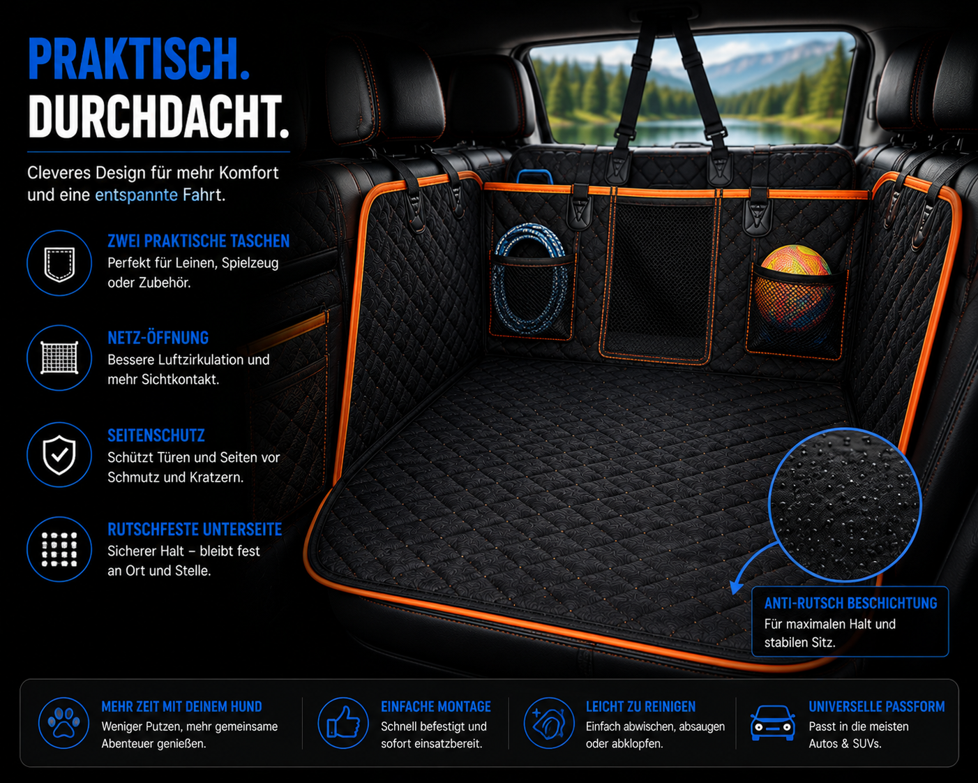 Premium Autoschutz für Hunde – Sauber unterwegs, jederzeit