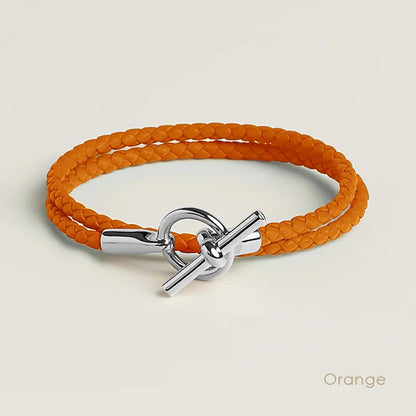 MOONLIGHT Classic Leather Doublelayer Bracelets for Woman High Quality Bracelet Fashion Couple Jewelry Gifts 11 Colors Wholesale