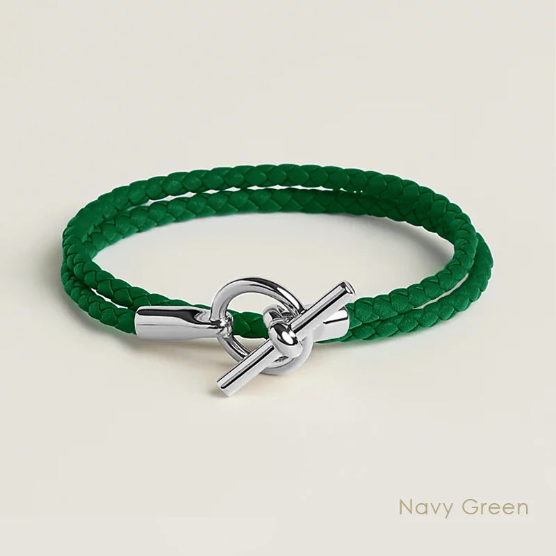 MOONLIGHT Classic Leather Doublelayer Bracelets for Woman High Quality Bracelet Fashion Couple Jewelry Gifts 11 Colors Wholesale
