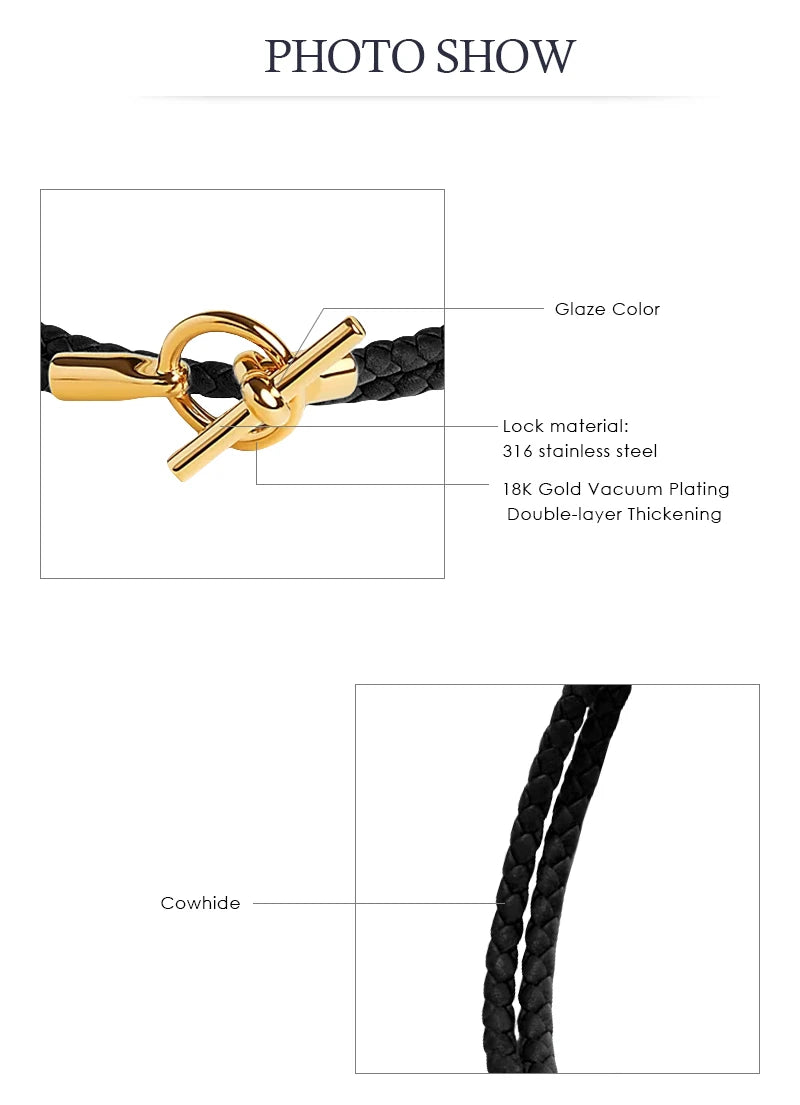 MOONLIGHT Classic Leather Doublelayer Bracelets for Woman High Quality Bracelet Fashion Couple Jewelry Gifts 11 Colors Wholesale