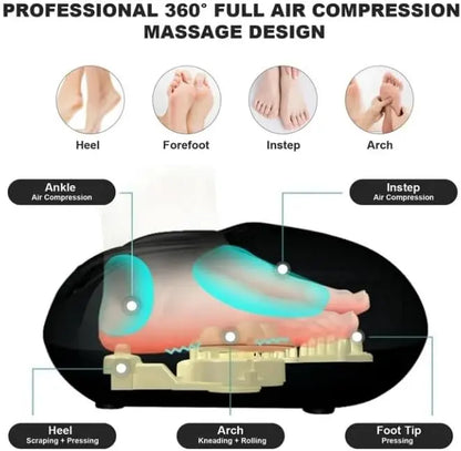 Intelligent Leg Beauty Instrument - Fully Automatic Kneading Foot Massager with Airbag Full Wrap Foot Massage Machine