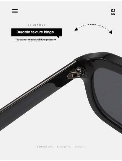 DGTQYQ Beach Sunglasses Man Summer Orange Sun Glasses UV400 Narrow Frame Square Punk Sunglasses Show lentes de sol hombre