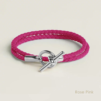 MOONLIGHT Classic Leather Doublelayer Bracelets for Woman High Quality Bracelet Fashion Couple Jewelry Gifts 11 Colors Wholesale