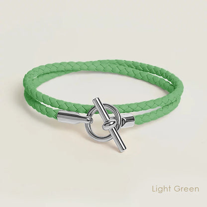 MOONLIGHT Classic Leather Doublelayer Bracelets for Woman High Quality Bracelet Fashion Couple Jewelry Gifts 11 Colors Wholesale